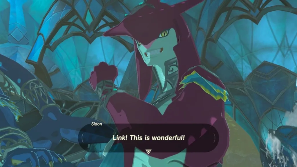 Sidon Smiling - Prince of the Zora in The Legend of Zelda Breath of the Wild