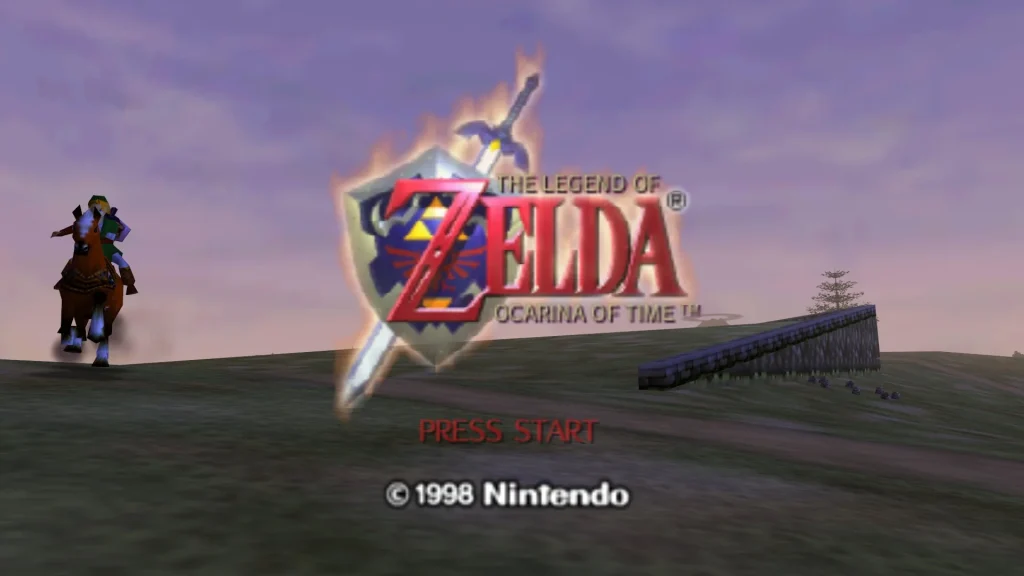 The Legend of Zelda: Ocarina of Time 1998 Nintendo 64 Title Screen
