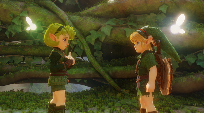 Ocarina of Time Remake Gameplay and Release Date During Zelda 40th Anniversary Direct Saria and Young Link in Kokiri Forest in The Legend of Zelda: Ocarina of Time Remake
